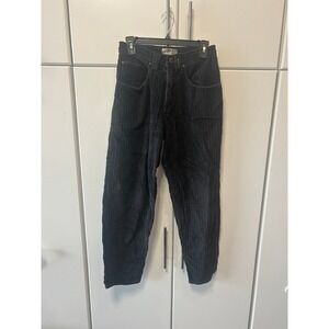 Vintage Rusty Wide Wale Corduroy Pants Mens Faded Black Retro Skate Trousers